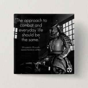 Inspirational Martial Arts Words - Combat and Life 15 Cm Square Badge