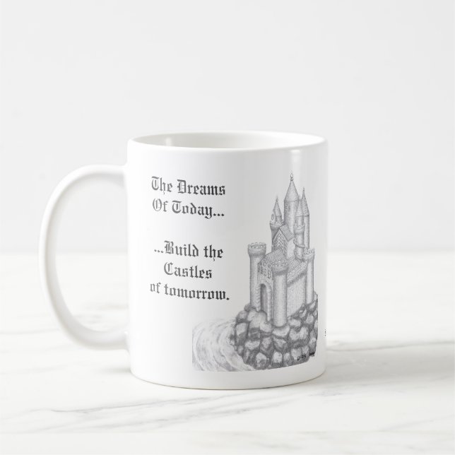 Inspirational Medieval Castle Coffee Mug (Left)