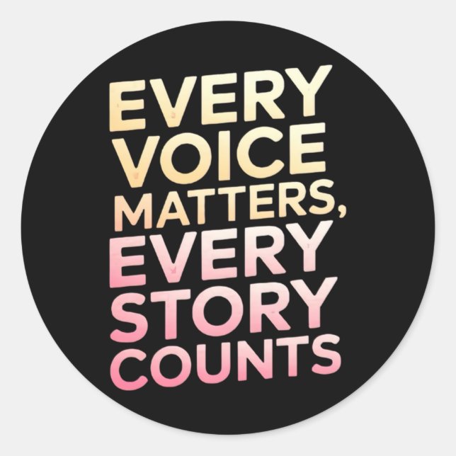Inspirational Message In Gradient Text Sticker  (Front)