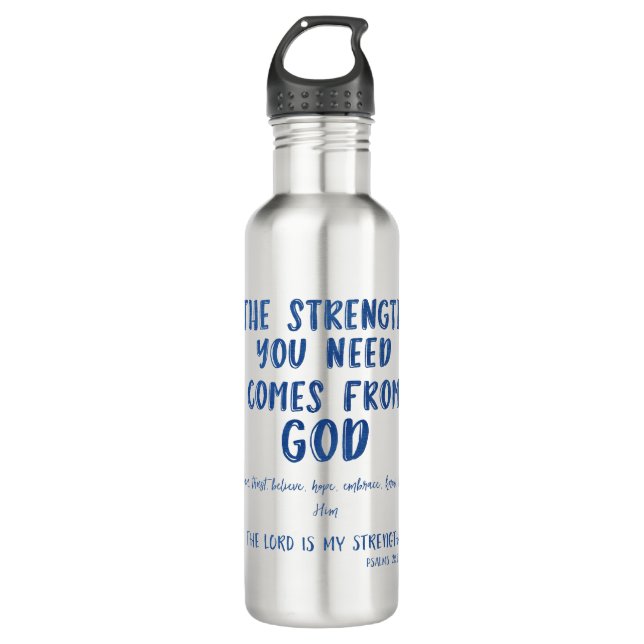 Inspirational Message Quote and Bible Verse 710 Ml Water Bottle (Front)
