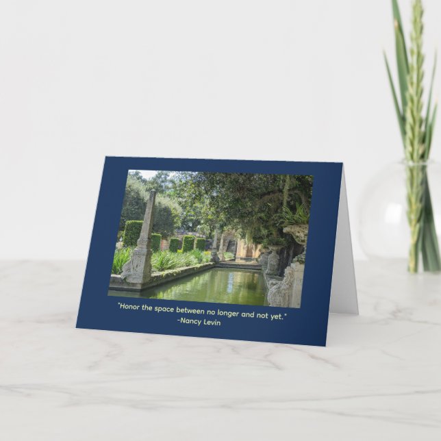 Inspirational Message Vizcaya Gardens Card (Front)