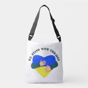 Inspirational message We stand with Ukraine  Crossbody Bag