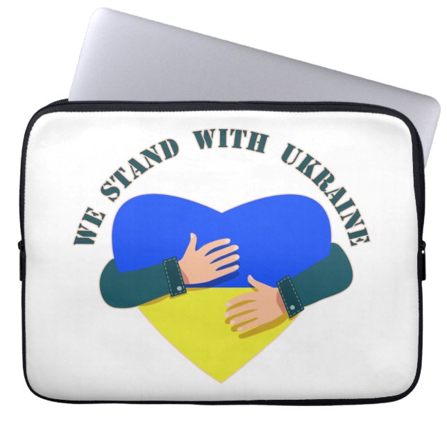 Inspirational message We stand with Ukraine  Laptop Sleeve (Front)