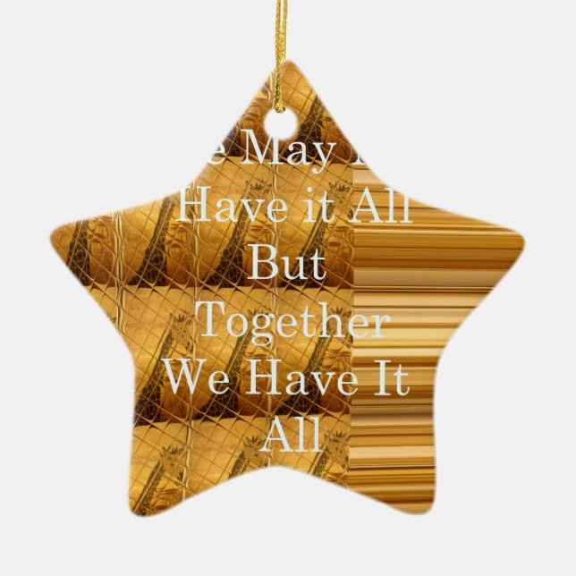 Inspirational Message with African Wildlife Design Ceramic Tree Decoration (Front)