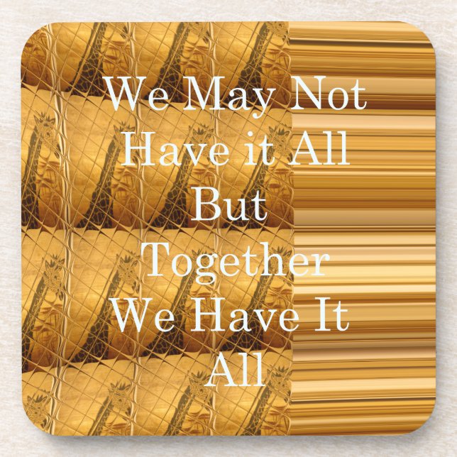 Inspirational Message with African Wildlife Design Coaster (Front)