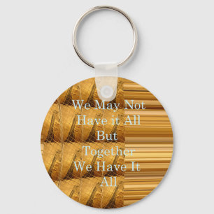 Inspirational Message with African Wildlife Design Key Ring