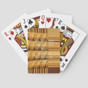 Inspirational Message with African Wildlife Design Playing Cards