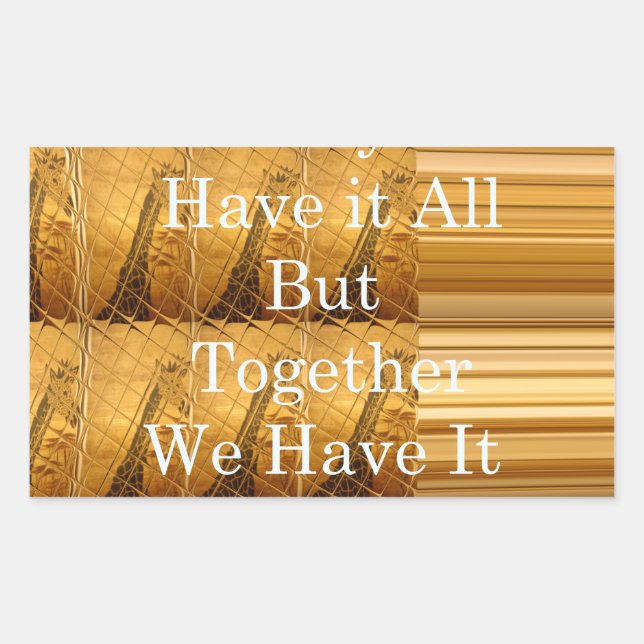 Inspirational Message with African Wildlife Design Rectangular Sticker (Front)