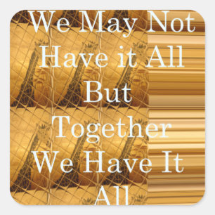 Inspirational Message with African Wildlife Design Square Sticker