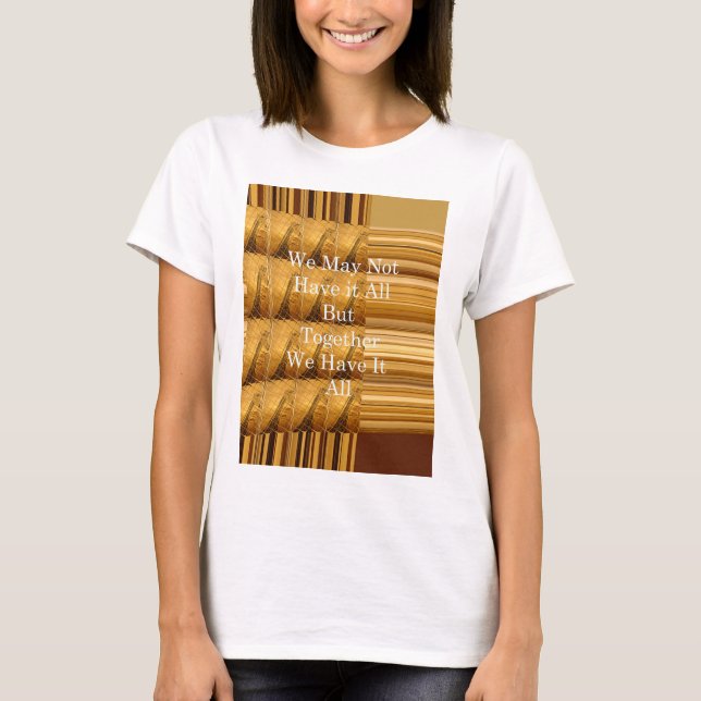 Inspirational Message with African Wildlife Design T-Shirt (Front)