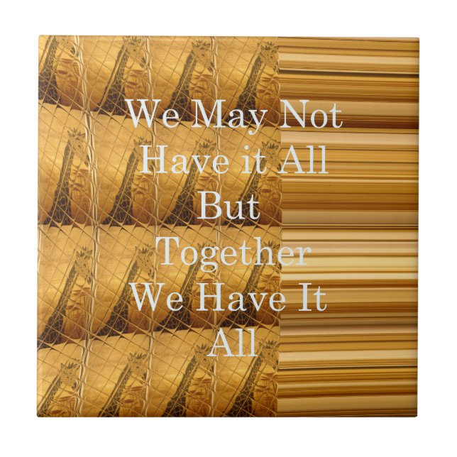 Inspirational Message with African Wildlife Design Tile (Front)