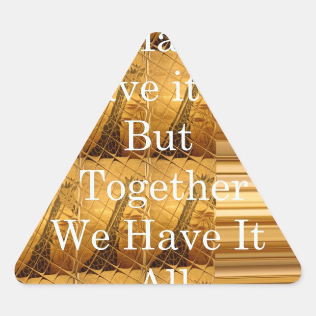 Inspirational Message with African Wildlife Design Triangle Sticker (Front)