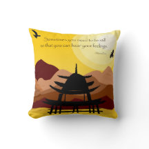 Inspirational Mindful Quote Throw Pillow