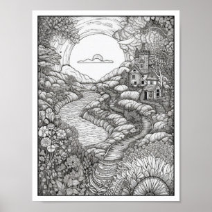 Inspirational/Mindfulness Adult Coloring Poster