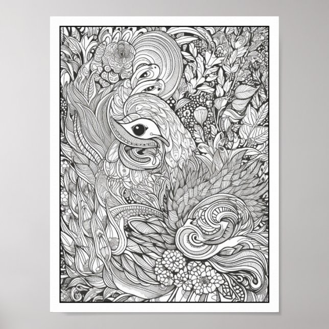 Inspirational/Mindfulness Adult Colouring Poster (Front)