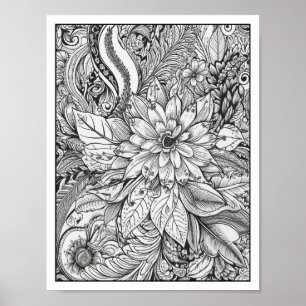 Inspirational/Mindfulness Adult Colouring Poster