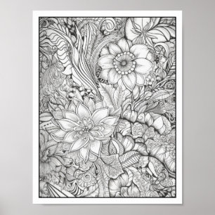 Inspirational/Mindfulness Adult Colouring Poster