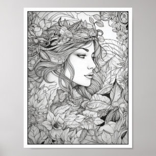 Inspirational/Mindfulness Adult Colouring Poster