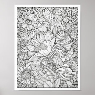 Inspirational/Mindfulness Adult Colouring Poster