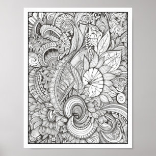 Inspirational/Mindfulness Adult Colouring Poster