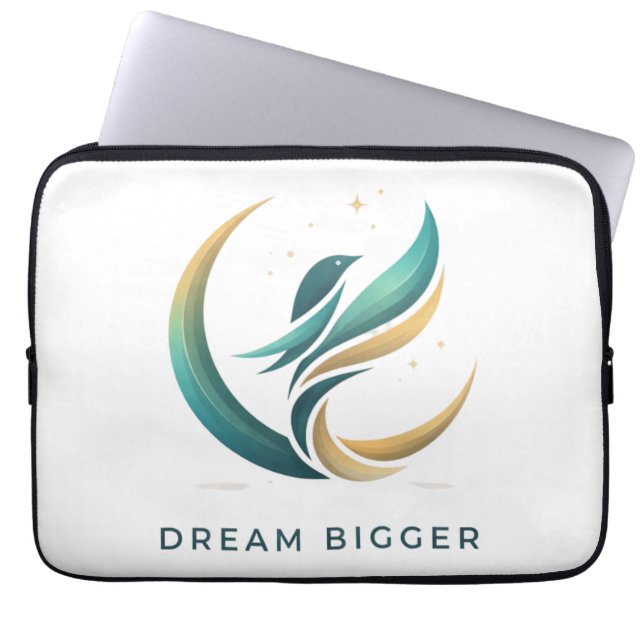 Inspirational Minimal Art Logo Laptop Sleeve (Front)