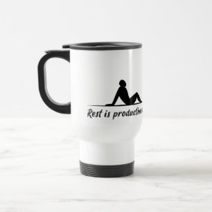 Inspirational Minimal Mindfulness Silhouette Quote Travel Mug