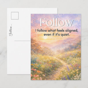 Inspirational Minimal Quote for Mindfulness Postcard