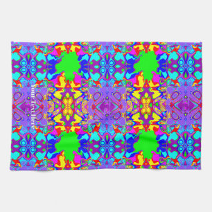 Inspirational Mirror Effect Abstract Art Pattern Tea Towel