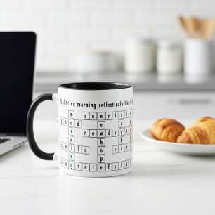 Inspirational Morning Thoughts, Crossword Puzzle  Mug