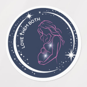 Inspirational Mother and Unborn Baby Silhouette