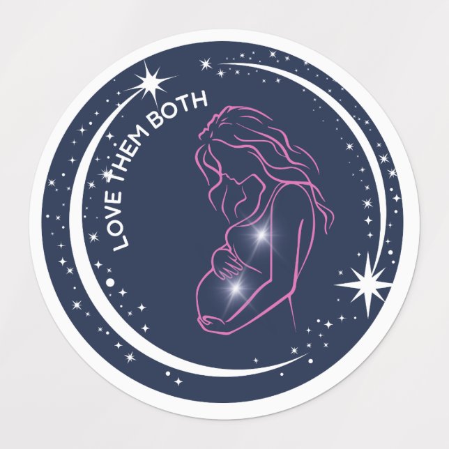 Inspirational Mother and Unborn Baby Silhouette  (Design 1)