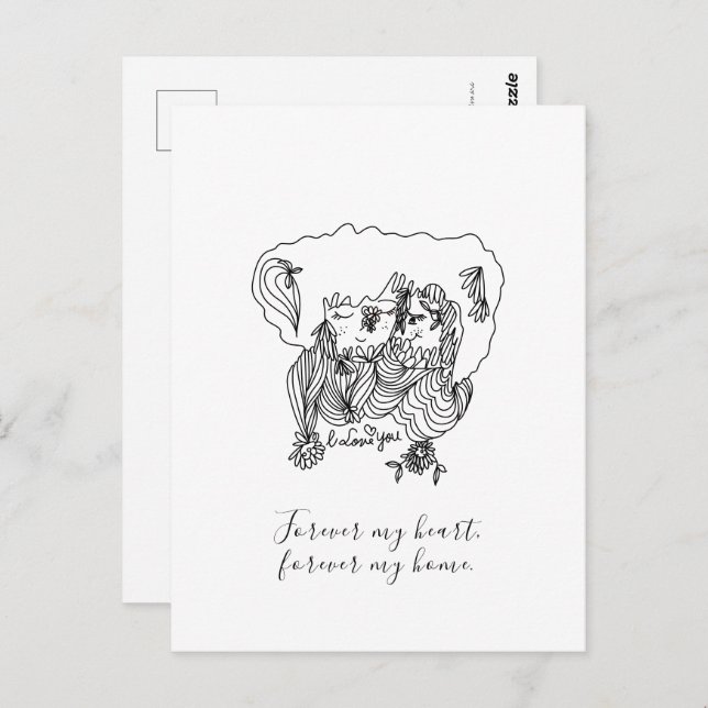 inspirational Mother & Daughter post Card (Front/Back)