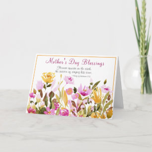 Inspirational Mother's Day Flower Garden Bible Card