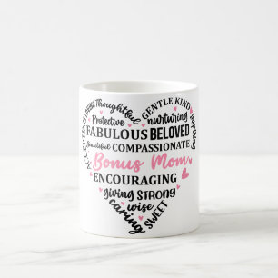 Inspirational Mother's Day Heart/Bonus Mum Coffee Mug