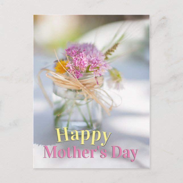 Inspirational Mother's Day Prayer and Bible Verse Postcard (Front)
