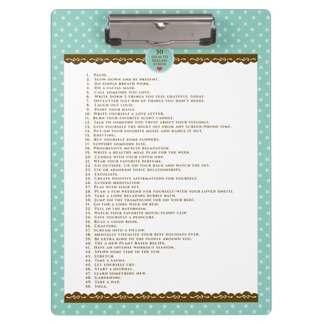 Inspirational Motivation Clipboard (Front)