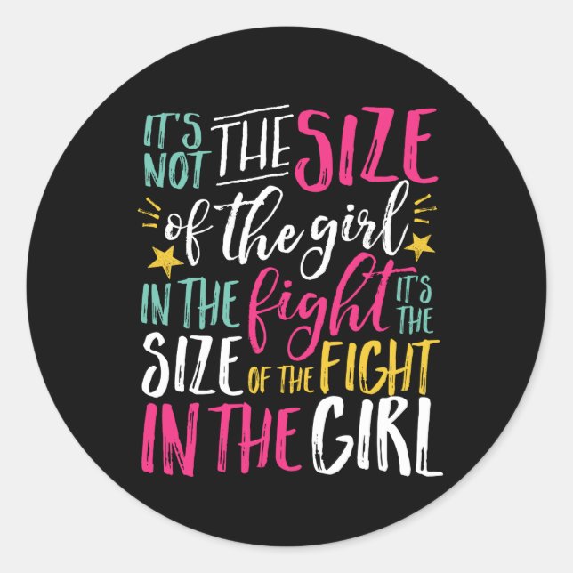 Inspirational Motivation Quote Strong Woman Girl Classic Round Sticker (Front)