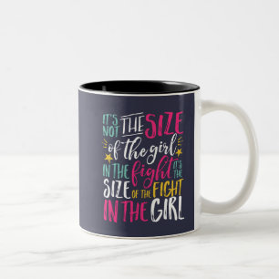 Inspirational Motivation Quote Strong Woman Girl Two-Tone Coffee Mug