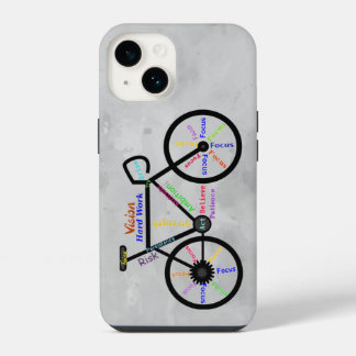 Inspirational Motivational Bike Words Biking Quote iPhone 14 Case