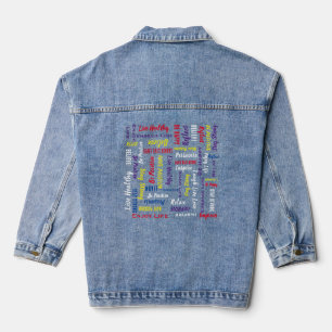 Inspirational Motivational Blue Denim Jacket