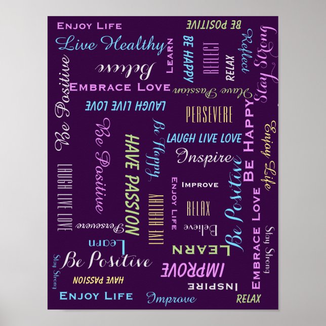 Inspirational Motivational CHOOSE YOUR COLOR Poster (Front)