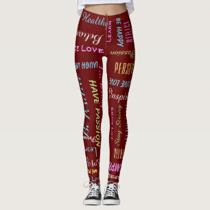 Inspirational Motivational CHOOSE YOUR COLOR Yoga Leggings