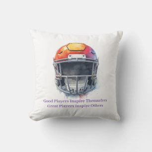 Inspirational Motivational Football Helmet  Cushion