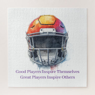Inspirational Motivational Football Helmet Jigsaw Puzzle