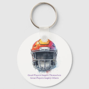 Inspirational Motivational Football Helmet Key Ring