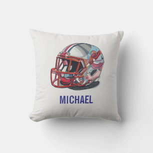 Inspirational Motivational Football Helmet Name Cushion