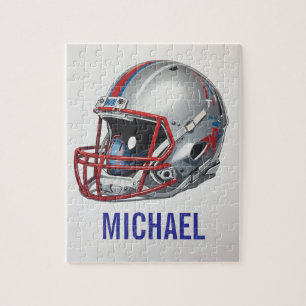Inspirational Motivational Football Helmet Name Jigsaw Puzzle