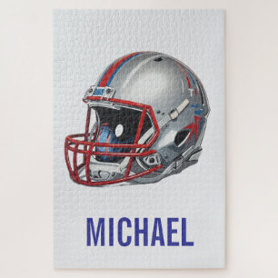 Inspirational Motivational Football Helmet Name Jigsaw Puzzle