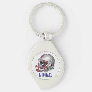 Inspirational Motivational Football Helmet Name Key Ring