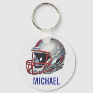 Inspirational Motivational Football Helmet Name Key Ring